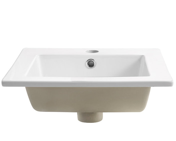 Fresca Allier Ceramic Square DropIn Bathroom Sink with Overflow